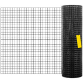 Hardware Cloth, 24" x 100' & 1"x1" Mesh Size, Galvanized Steel Vinyl Coated 16 Gauge Chicken Wire Fencing w/A Cutting Plier & A Pair of Fabric Gloves, for Garden Fencing & Pet Enclosures, Black