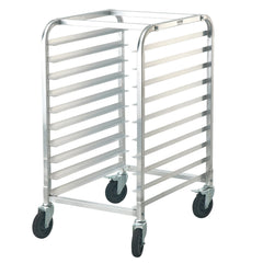 Bun Pan Rack, 10-Tier Commercial Bakery Racks with Brake Wheels, Aluminum Racking Trolley Storage for Half & Full Sheet, Speed Rack For Kitchen Home, Bread Baking Equipment, 26"L x 20.3"W x 39"H
