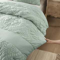 3-Piece Full/Queen Comforter Set,Sage