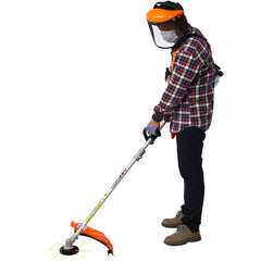 10 in 1 Multi-Functional Trimming Tool, 52CC 2-Cycle Garden Tool System with Gas Pole Saw, Hedge Trimmer, Grass Trimmer, and Brush Cutter EPA Compliant