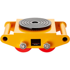 4PCS Machinery Skate Dolly, 17637 LBS/8T Industrial Machinery Mover, Heavy Duty Carbon Steel Machinery Moving Skate with 4 PU Wheels and 360° Rotation Non-Slip Cap for Warehouse, Workshop, Facto