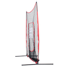7x7 ft Baseball Softball Practice Net, Portable Baseball Training Net for Hitting Batting Catching Pitching, Backstop Baseball Equipment with Bow Frame, Carry Bag, Strike Zone, Ball, Batting Tee