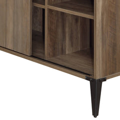 Zakwani 48" Gray Oak & Black Finish Writing Desk