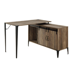 Zakwani 48" Gray Oak & Black Finish Writing Desk