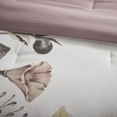 8 Piece Cotton Printed Comforter Set Blush King