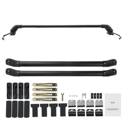 Universal Roof Rack Cross Bars, 41.3" Aluminum Roof Rack Crossbars, Fit Roof without Side Rail, 155 lbs Load Capacity, Adjustable Bare Roof Crossbars with Locks, for SUVs, Sedans, and Vans