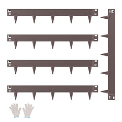 Steel Landscape Edging 5 Packs 39x3in Rust-Resistant Garden Edging Border Brown
