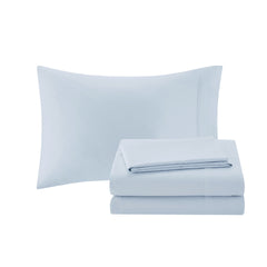 12 Piece Comforter Set with Cotton Bed Sheets Blue/Brown King