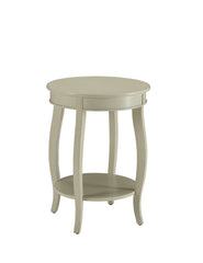 Aberta Antique White Finish Accent Table