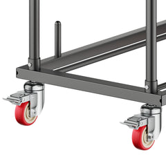 Folding Chair Rack Cart for 25 Chairs of 300 LBS L-shape Horizontal
