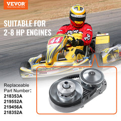2000 RPM Drive Clutch Durable Clutch with 2-8 HP Engine & Rubber Belt