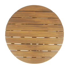 Outdoor Acacia Wood Patio Coffee Table, Round Coffee Table for Backyard, Lawn, Balcony,Teak Finish