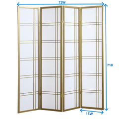 Seto 4-Panel Room Divider Screen, Silver