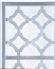 Quarterfoil infused Diamond Design 4-Panel Room Divider, Silver