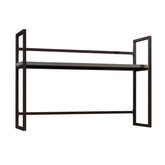 Hutch with 1-Inch Thick Top, Brown finish