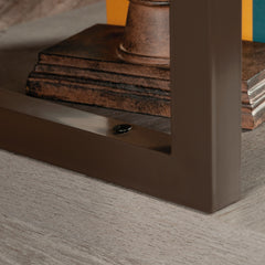 Hutch with 1-Inch Thick Top, Brown finish