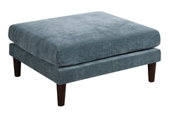 Beautiful Mineral Color Ottoman Morgan Fabric 1pc Ottoman Soft Cushion Wood Legs Living Room Furniture