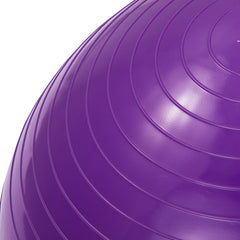 Half Exercise Ball Trainer, 23 inch Balance Ball Trainer, 660lbs Stability Ball, Yoga Ball with Resistance Bands & Foot Pump, Strength Fitness Ball for Home Gym, Full Body Workout, Purple