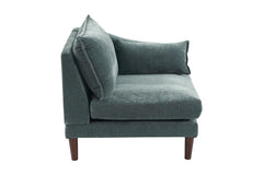Gorgeous Mineral Color LAF / RAF One Arm Chair Morgan Fabric 1pc Chair Pillow Soft Cushion Wood Legs Living Room Furniture