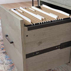 L-Shaped Desk with Minimalist Design, Brown finish