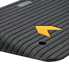 Rubber Threshold Ramp, 4" Rise Wheelchair Ramp Doorway, Recycled Rubber Power Curb Ramp Rated 33069 Lbs Load Capacity, Non-Slip Textured Surface Rubber Ramp for Wheelchair Car Scooter