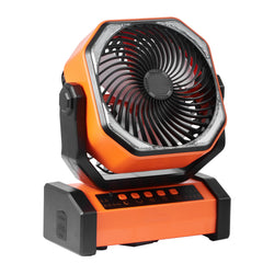 Portable Fan Rechargeable 9 inch, Battery Powered Fan with LED Lantern, 4 Speeds Adjustable & 45°/90°Automatic Swivel & Timer , USB Battery Operated Fans for Travel Bedroom Home Camping Office