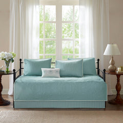 6 Piece Reversible Daybed Cover Set Blue Daybed