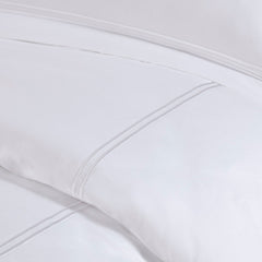 King/Cal King 100% Cotton Sateen Embroidered Comforter Set