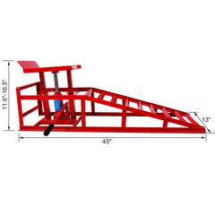 Auto Car Truck Service Ramps Lifts, Garage Car Lift Hydraulic Ramps Black 5 Ton,Automotive Hydraulic Lift Repair Frame Lift(2 Pack) red