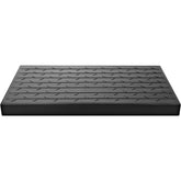 Rubber Threshold Ramp, 2.6" Rise Threshold Ramp Doorway, 3 Channels Cord Cover Rubber Solid Threshold Ramp, Transitions Rubber Angled Entry Rated 2200Lbs Load Capacity for Wheelchair and Scooter