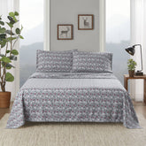 3 PCS Twin Sheet Set Grey Ski Jump