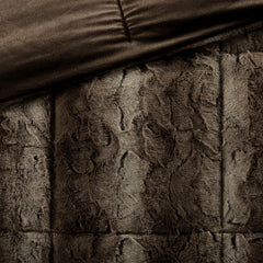 King 4PC Faux Fur Comforter Set