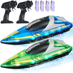 Christmas gifts! 2 PCS RC Boat 2.4 GHz Remote Control Racing Boat 12 km/h Kids Adults Gift