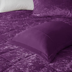 King/Cal King Velvet Comforter Set with Throw Pillow