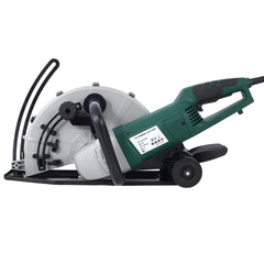 Portable 14" Wet/Dry Electric Corded Circular Concrete Saw/Power Angle Cutter 2600W w/Water Line & Guide Roller (With Blade)ETL certificate.