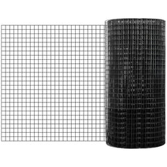 Hardware Cloth, 36" x 50' & 1"x1" Mesh Size, Galvanized Steel Vinyl Coated 16 Gauge Chicken Wire Fencing w/A Cutting Plier & A Pair of Fabric Gloves, for Garden Fencing & Pet Enclosures, Black