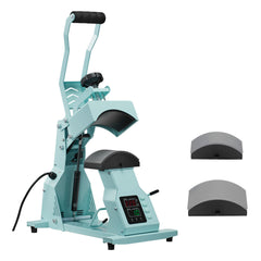 Hat Heat Press Machine for Caps Hat Press with 2pcs Platens for HTV Green