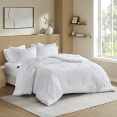 7-Piece Queen Woven Striped Comforter Set