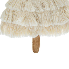 4.3x7.5" Fringes Embellished Tree Shape Ornament, Hanging Home Decor Accents for Christmas Tree, Holiday Display, Set of 6