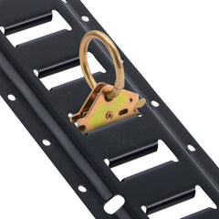 E Track Tie-Down Rail Kit, 30PCS 5FT E-Tracks Set Includes 4 Steel Rails & 2 Single Slot & 8 O Rings & 8 Tie-Offs w/D-Ring & 8 End Caps, Securing Accessories for Cargo, Motorcycles, and Bikes