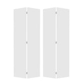 18Double Modern flat panel 30 in. x 84 in. Solid Core White Finished Vinyl bi-fold door With Hardware kit