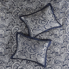 12 Piece Comforter Set with Cotton Bed Sheets Navy Queen