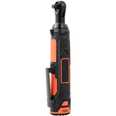 3/8" Cordless Electric Ratchet Wrench Set, 12V 33 Ft-lbs Power Ratchet Tool Kit, 45-Min Fast Charge, 2-Pack 2.0Ah Battery, Built-in LED Light, Variable Speed Trigger, 10 Sockets