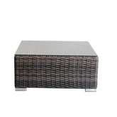 Modern Brown Square Coffee Table – No Assembly Required