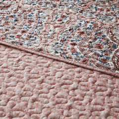 2-Piece Twin Boho Floral Reversible Quilt