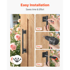 Barn Door Handle 12.6 in Rustic Heavy Duty Carbon Steel Garden Gate Pull Handle