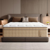 Queen Mattress 14 Inch, 7-Zone Contouring Bed in a Box,Firm Hotel Collection Hybrid Mattresses with Extra Lumbar & Shoulder Support
