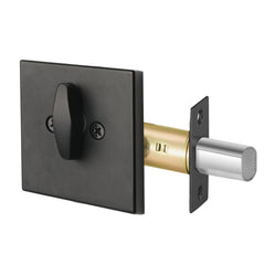 Deadbolt Lock Square Single Cylinder Dead Bolt Keyed 1 Side Matte Black 3 Keys