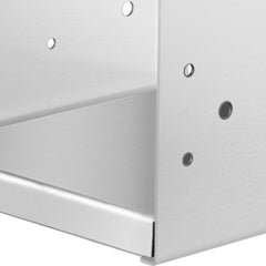 8"x 8" Post Base, 4Pcs Stainless Steel Adjustable Post Anchor Bracket(Internal 7.8 x 7.3"), Adjustable Post Base for Pavilion Deck Porch Handrail Railing Support Decorative Anchor Plate