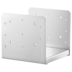8"x 8" Post Base, 4Pcs Stainless Steel Adjustable Post Anchor Bracket(Internal 7.8 x 7.3"), Adjustable Post Base for Pavilion Deck Porch Handrail Railing Support Decorative Anchor Plate